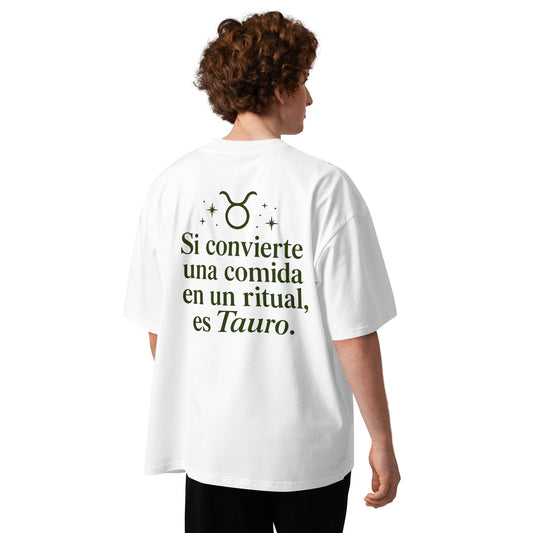 Camiseta unisex oversize Tauro · Zodiac Collection ALMAGI, vista trasera