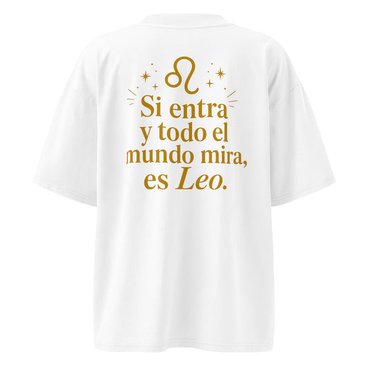 Camiseta unisex oversize Leo · Zodiac Collection ALMAGI, vista trasera