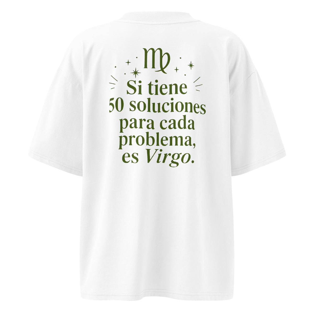 Camiseta unisex oversize Virgo · Zodiac Collection ALMAGI, vista trasera